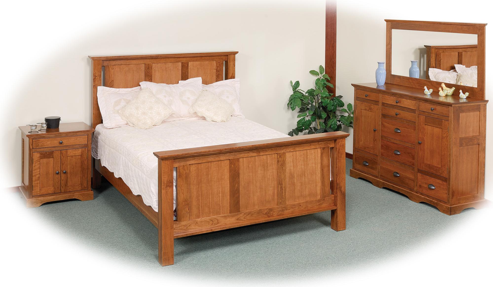 Daniel's Amish Elegance Queen Frame Bed Saugerties Furniture Mart Panel Beds